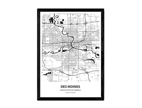 Poster NACNIC Mapa de Des Mondes USA (A3)