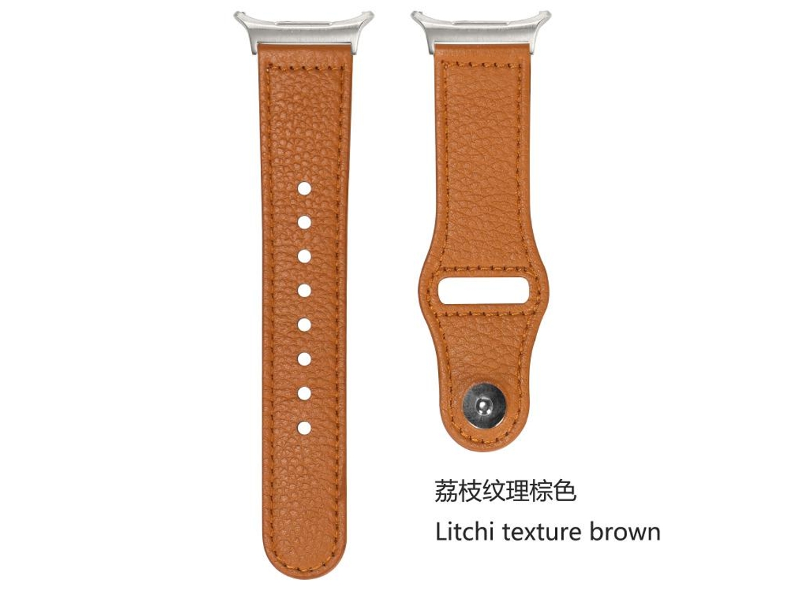 Correa de cuero para Samsung Galaxy Watch Ultra con hebilla invertida y remache FWINL (47 mm)