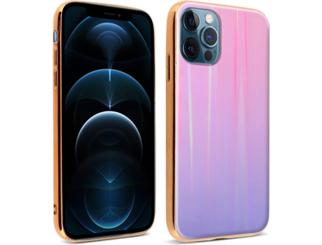 Funda iPhone 12 Pro Max AVIZAR Arcoíris Rosa