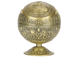 Cenicero Retro De Aleación De Zinc Con Tapa Con Relieve De Globo Terráqueo Y Águila - Regalo Decorativo