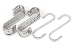 Juego de 10 accesorios de baño, apertura de 19 mm, altura de 76 mm, acero inoxidable CHABERLU