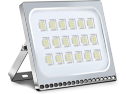Projetor Led 100w, ultrafino Branco Frio 8000k, Led Exterior Ip65, P/ Jardim/estádio/garagem/armazém.