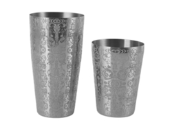 Coctelera De Acero Inoxidable Con Grabado Martini Boston, Color Plata, Con Accesorios.