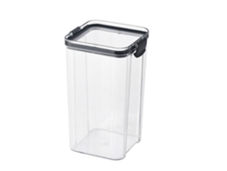 Recipiente Hermético Para Alimentos Secos De 1300 Ml, Transparente Con Tapa Sellada, Tipo Tarro De Cereales.