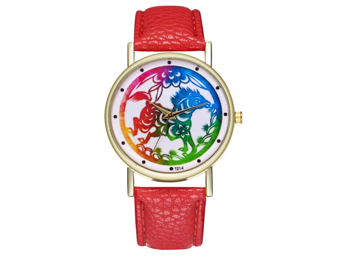Reloj De Pulsera Analógico De Caja Redonda Con Movimiento De Cuarzo. A La Moda.
