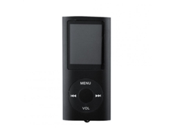Reproductor MP3 de 1,8 pulgadas reproduciendo música Grabadora de radio FM integrada Reproductor de libros electrónicos con cable USB negro