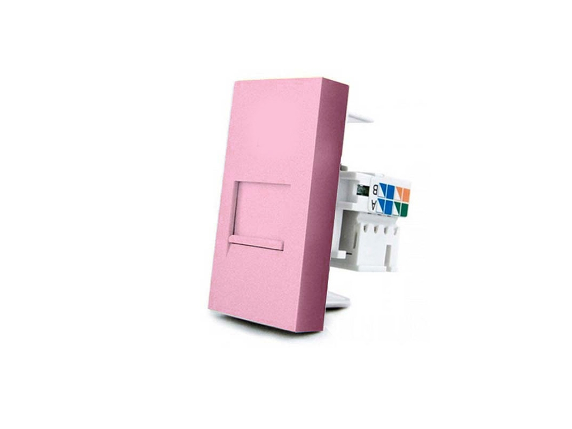 Conector Red Rj45 Rosa Para Mecanismo de Empotrar LEDBOX