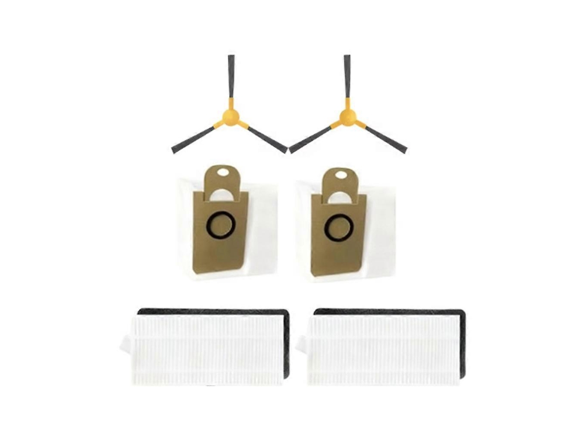 6 Pcs For Garlyn Sr-800 Max / Sr-800 Pro Max Sweeping Accessories Side Brush Filter Dust Bags