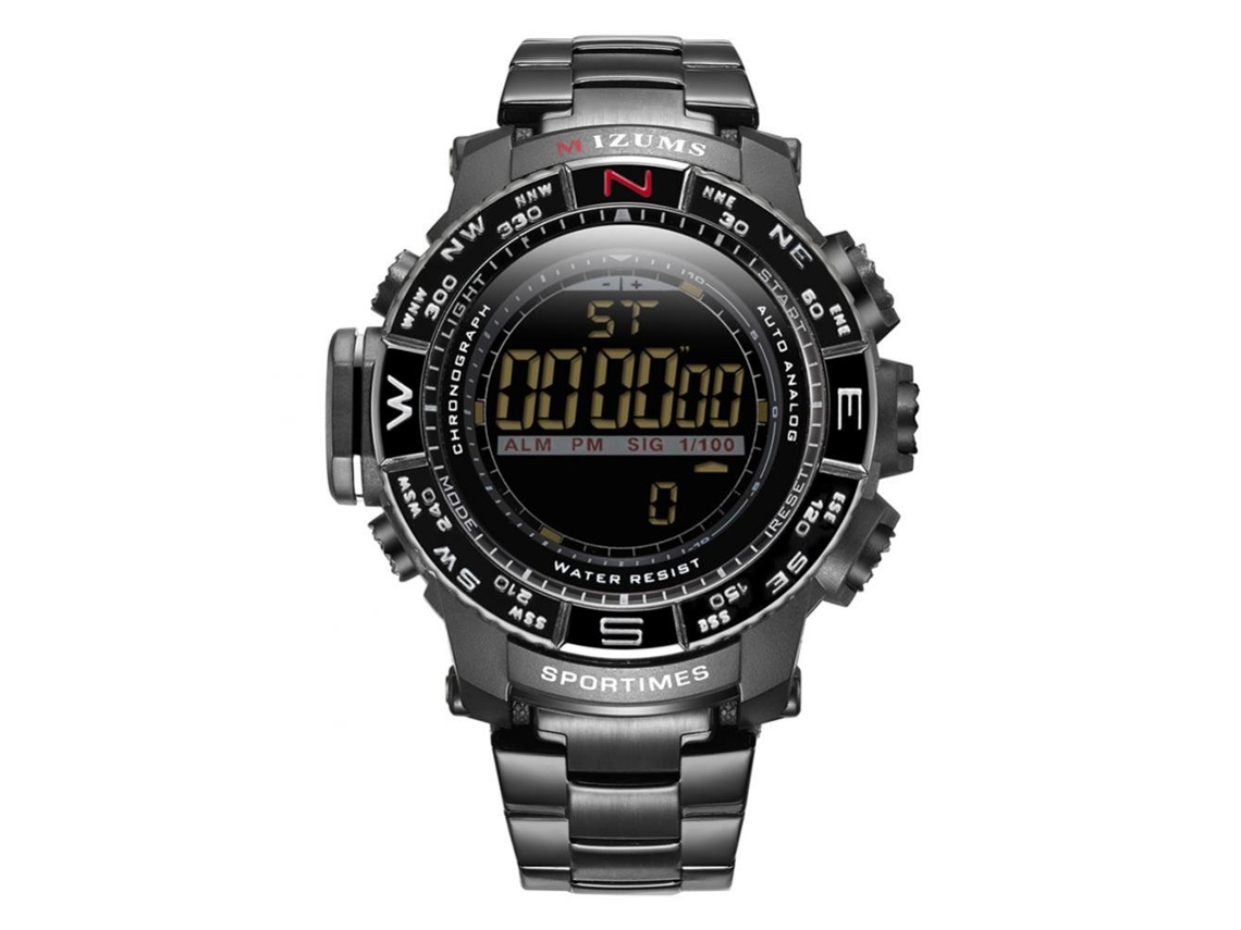 Reloj De Pulsera De Cuarzo Con Correa De Acero Inoxidable Impermeable Y Estilo Fashion (caja Negra Dial Negro)
