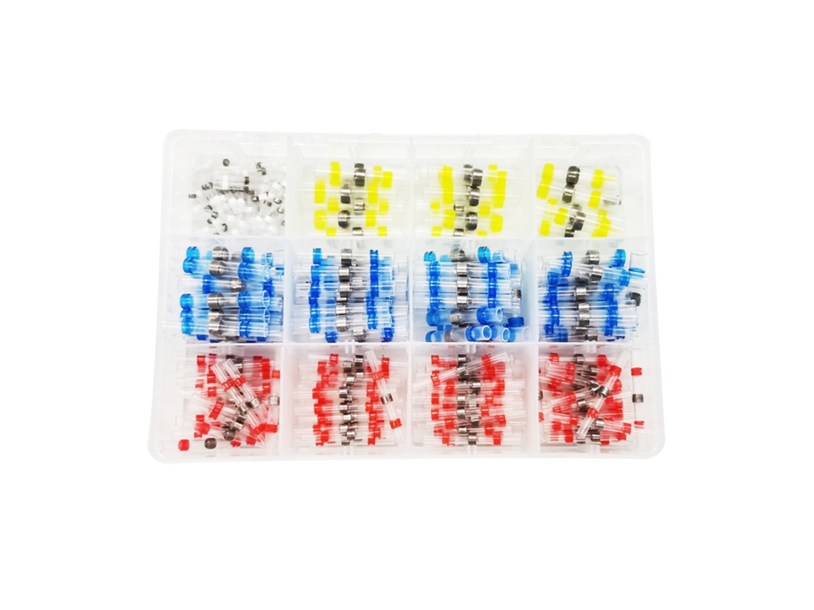 Kit De 300 Terminales De Soldadura Termorretráctiles Impermeables Con Tubo Aislante