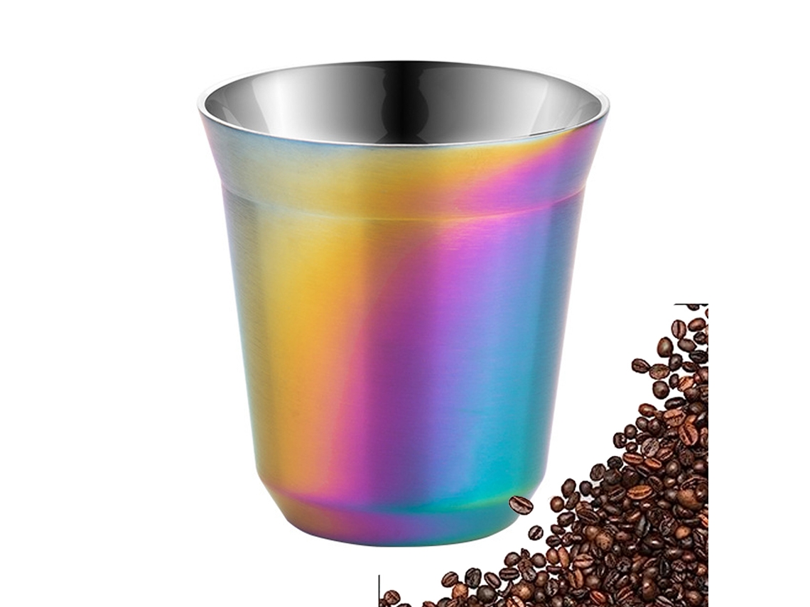 KOFIHETY Taza de Espresso de Acero Inoxidable 80 mL (2,7 Oz) - Tazas Aisladas de Doble Pared, Tazas para Café, Bebidas Calientes