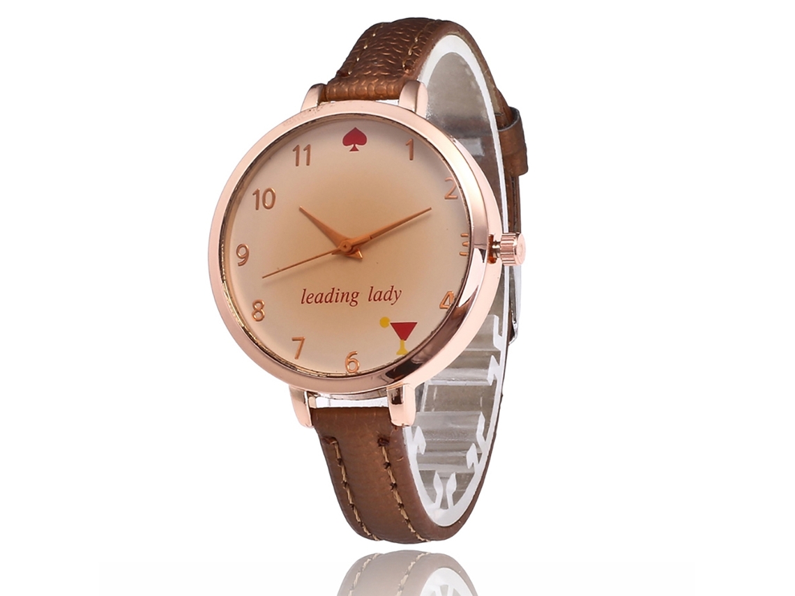 Reloj De Pulsera Analógico De Cuarzo Zhoulianfa Coffee Para Niñas Con Correa Delgada