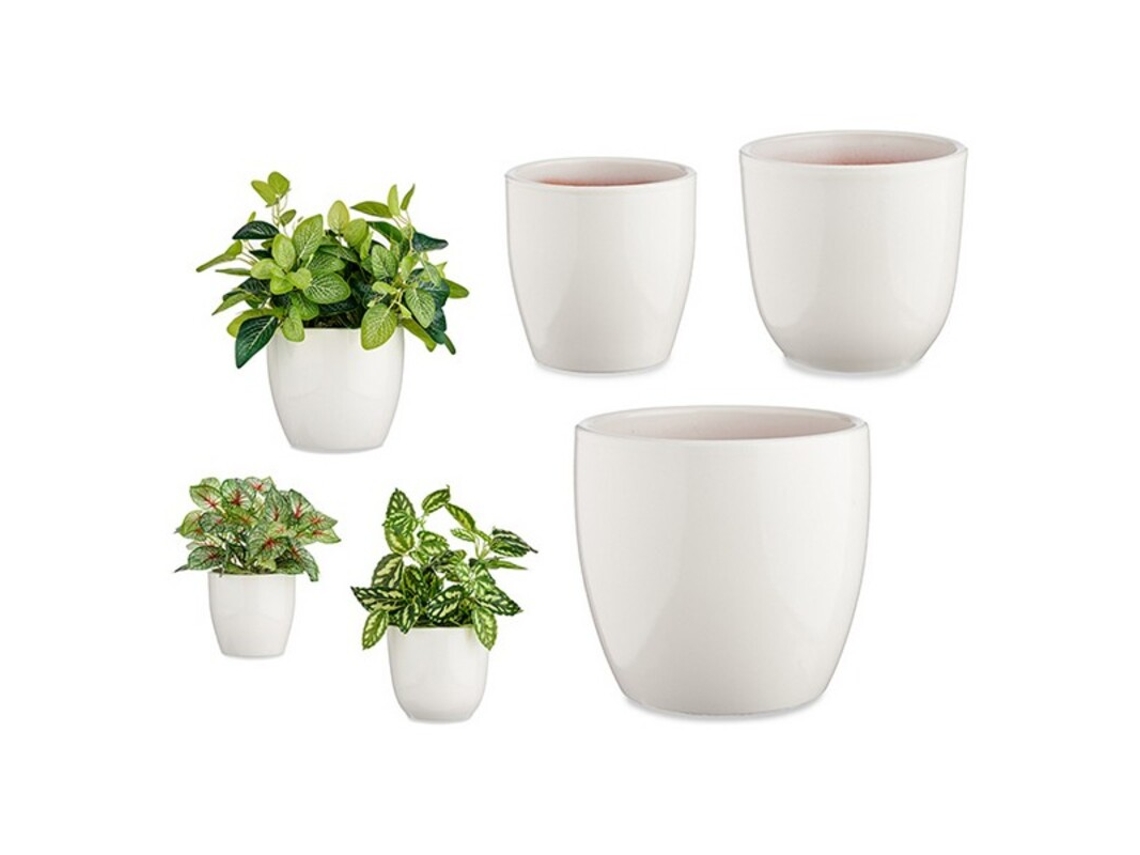Conjunto de 3 Macetas IBERGARDEN (Argila - 22.5 x 22.5 x 19 cm)