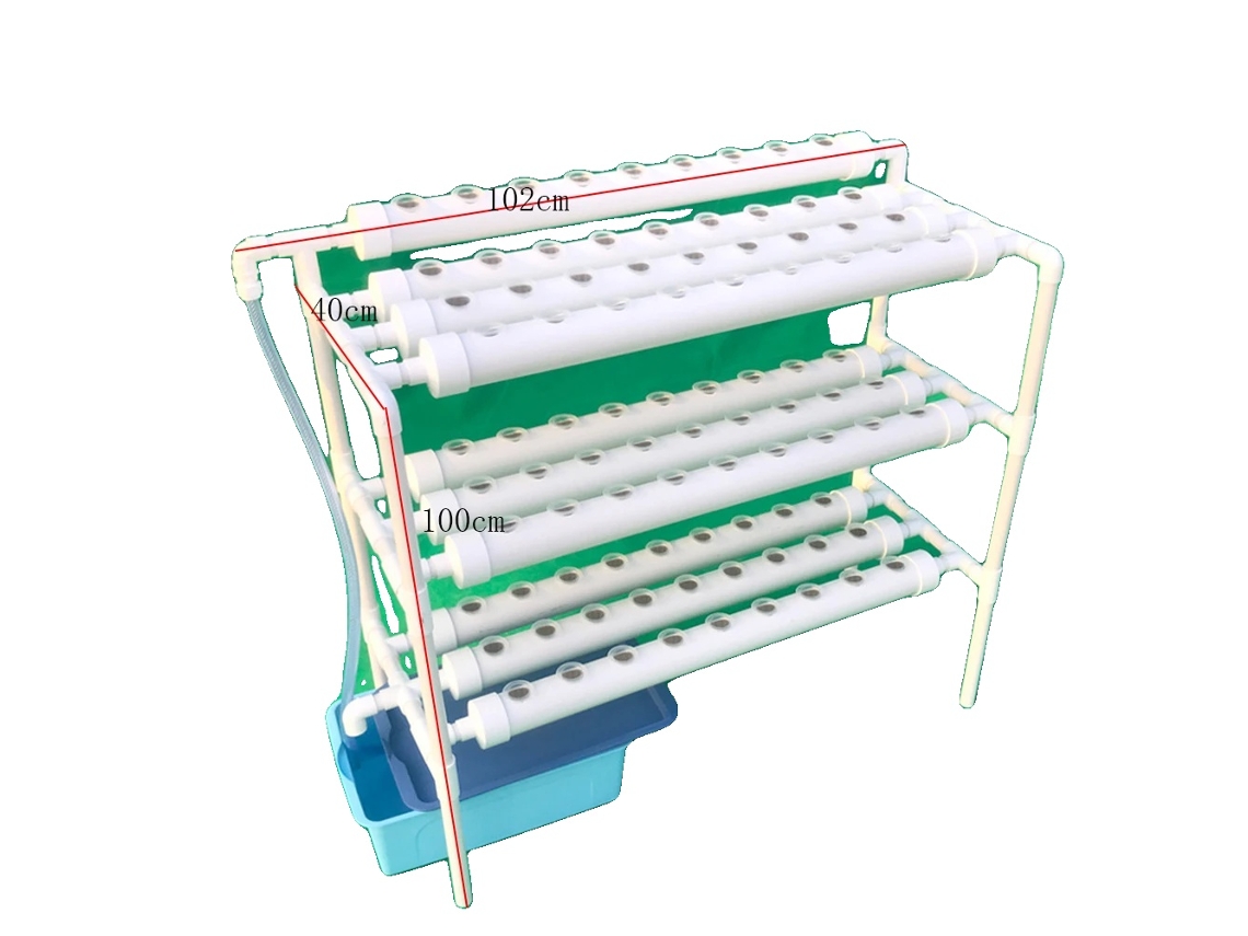 Kit de cultivo hidropónico, diseño de alta productividad, sistema que ahorra espacio, 3 capas, 90 orificios