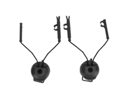 2 Adaptadores Para Auriculares Para Casco Con Rieles, Arco De Nailon, Soporte Colgante Para Tiro Al Aire Libre, Negro