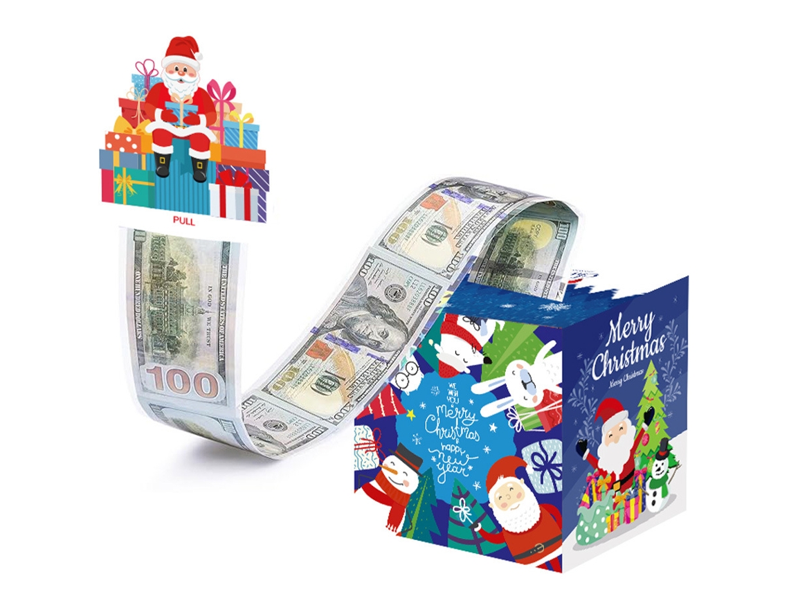 Caja de regalo navideña para dinero, organizador de dinero DIY con 50 bolsas transparentes Aeuzwr (Estilo 12)