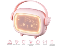 Reloj despertador infantil rosa GOKOCO, con función OK To Wake, luz de despertador y luz nocturna.