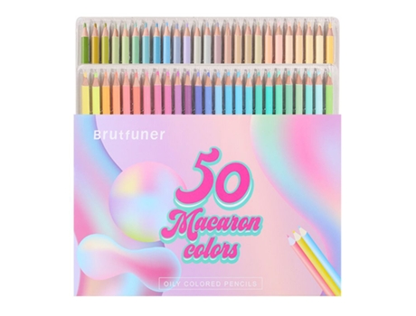 Macaron 50 cores Lápiz de cor Lápiz de desenho pastel profissional Lápiz de cor suprimentos de arte para artista