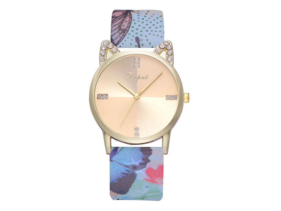 Reloj De Pulsera Para Mujer Vansvar Con Malla Marrón Y Pantalla Analógica Redonda De Cuarzo.