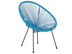 Silla de jardín BELIANI Acapulco ii de Ratán sintético Azul 70x90x87