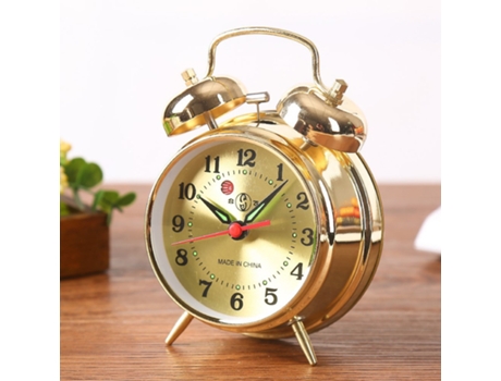 Despertador de reloj de escritorio silencioso vintage con reloj despertador de luz nocturna HHZ