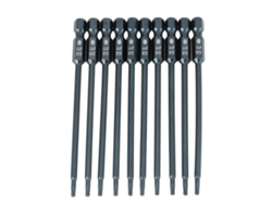 Juego De 10 Puntas De Destornillador Con Cabeza Magnética T8, Para Cigüeñal Hexagonal De 1/4" (100 Mm).