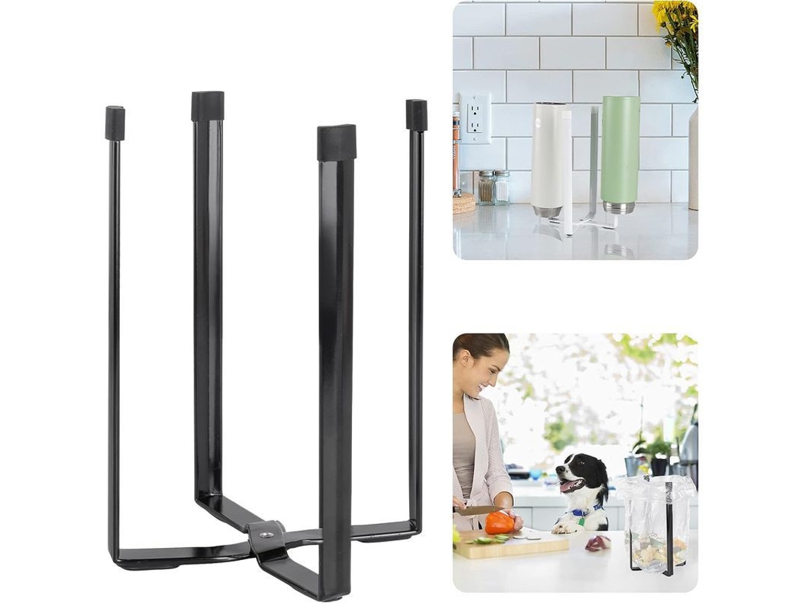 2026-portavasos De Cocina, Rack Para Secar Bolsas De Plástico, Estante Multifuncional Para Secar Vasos Y Botellas (negro)