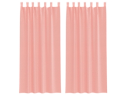 Maison Exclusive - Cortinas De Gasa Con Bolsillos Para Varillas 2 Uds. Rosa