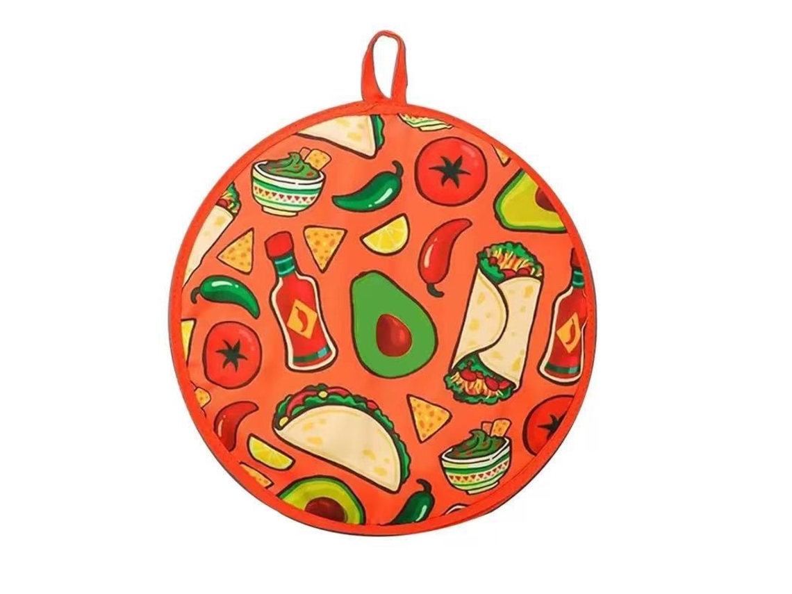 VVJIJILLY Bolsa Aquecedora Para Tortilha 12 Polegadas Com Isolamento Térmico E Em Tecido, Aquece No Micro Ondas E Mantém A Calor Por Até 1 Hora, Laranja