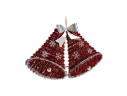Adorno Navideño Luz LED Campanas Rojo Blanco (30,8 x 5,4 x 50,5 cm)
