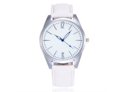 Elegante Reloj De Pulsera De Cuarzo Unisex Clásico, Color Blanco.