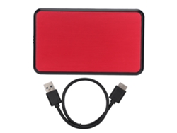 Caja De Disco Duro Móvil Interfaz Usb3.0 Funda De Disco Duro Externo Portátil Rojo