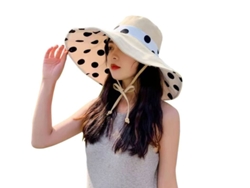 2026-sombrero De Sol Para Mujer Linjou De Dos Lados Con Ala Ancha Plegable Upf 50+