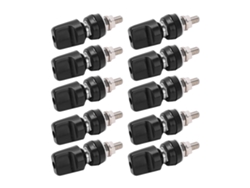 Terminal De Conexión De Latón Plateado Con Conector Banana M6 De 4 Mm Y 60 A Para Equipos Electrónicos.