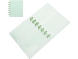 Álbum de fotos portátil compacto de 7,6 pulgadas (3 pulgadas), 4 bolsillos, 20 páginas, polipropileno, verde matcha, ideal para GOKOCO.