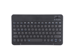 Teclado Bluetooth inalámbrico ultrafino de estilo retro punk para Windows, OS X, Android e iOS, color dorado (negro)