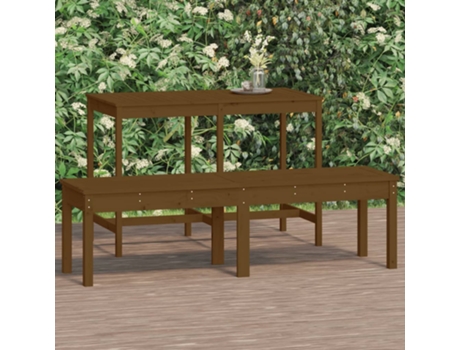 Banco De Jardín VIDAXL Marrón Madera (159.5x44x45 cm)