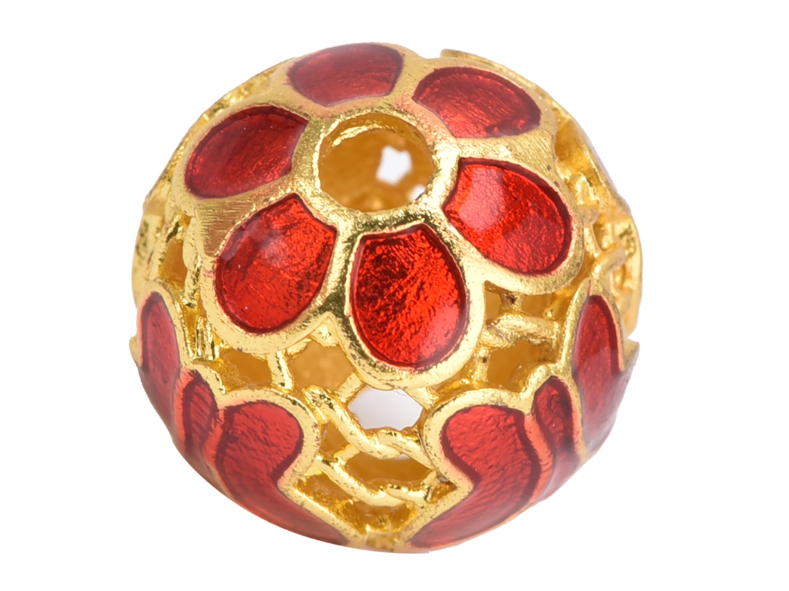 Patas sueltas de cloisonné con borde dorado para pulseras y collares