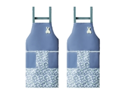 2uds Delantal De Cocina Impermeable Antimanchas Con Correa Para Manos Estampado Adulto Sin Mangas