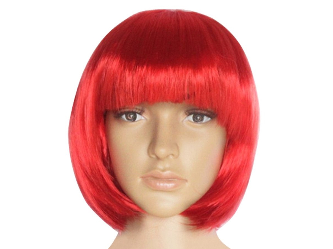 Peluca Corta con Flequillo, Estilo BOBO para Mujer y Niña, Fiesta NEVEANCE