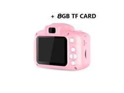 Máquina Fotográfica Infantil Mini Sd Vídeo Smart Shooting + Cartão de Memória de 8 Gb Rosa