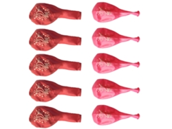 10 Globos De Látex Rosas Para Decoración De Fiestas, Cumpleaños, Baby Showers Y Accesorios Infantiles.
