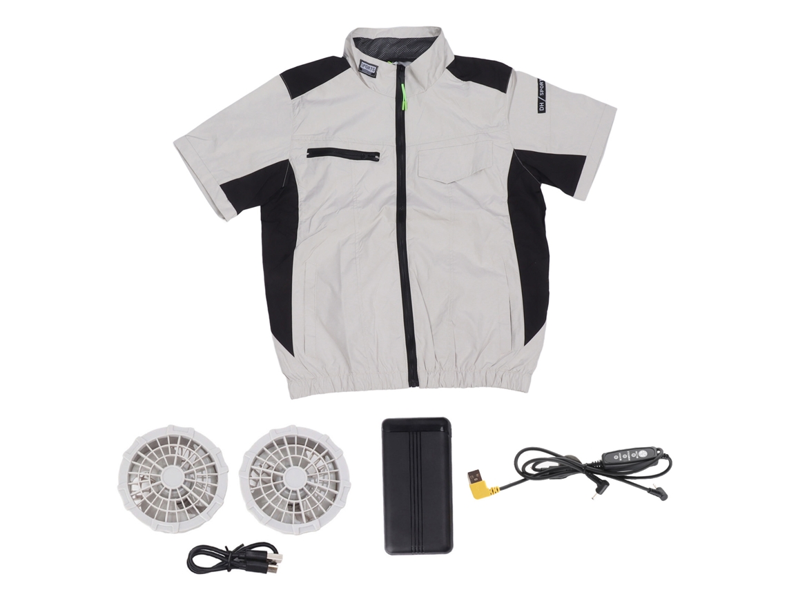 Chaleco De Enfriamiento Con Ventilador Para Hombre Y Mujer Verano Ropa Aire Acondicionado Con Batería 20000mah Xxl