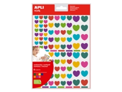 Geometric Autoadesivo Gomets APLI en Bolsa - Corazon