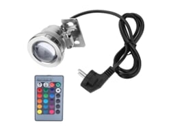 2026-lámpara Led Impermeable De Piscina Rgb 10w Con Control Remoto Para Jardín Y Exterior (plata)