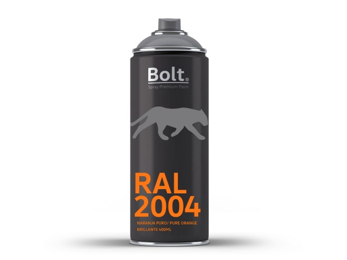 Spray Bolt Premium Acrilico Brillante Ral 400 Ml (Ral 2004 Naranja Puro)