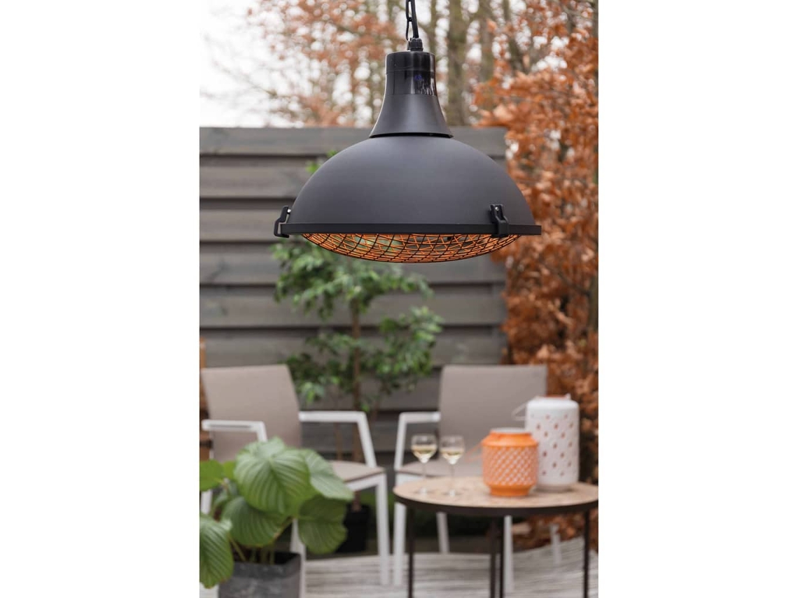 Sunred Calefactor colgante Indus II halógeno negro 2100 W