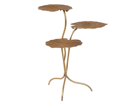 Mesa auxiliar 64,5 x 54 x 78 cm Dorado Metal BIGBUY HOME
