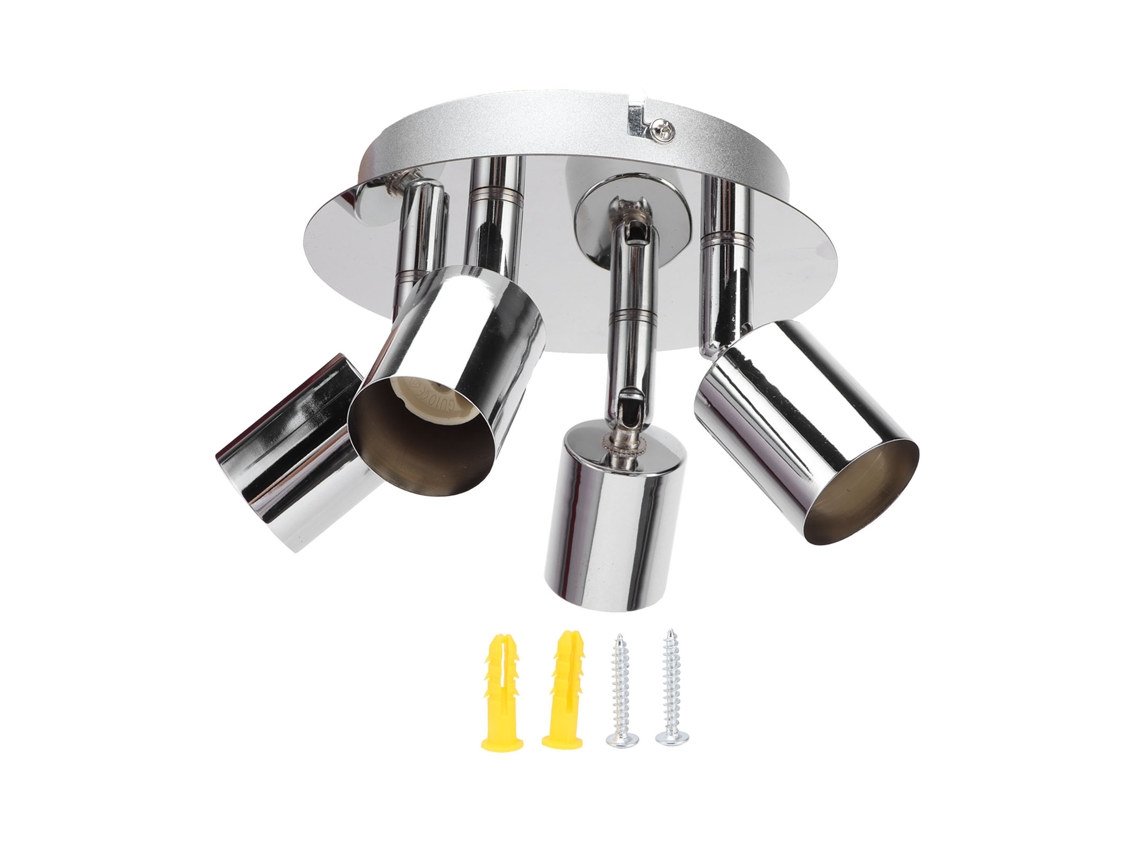 Rebe-soporte De Luz De Techo Con 4 Cabezas, Base Ajustable Gu10, Para Dormitorio Cocina, 85-265v