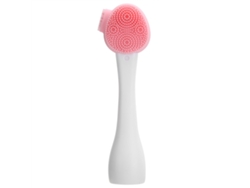 Cepillo de limpieza facial de silicona, rosa y blanco, Worten